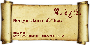 Morgenstern Ákos névjegykártya